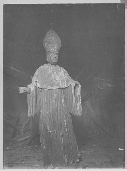 statue : saint évêque non identifié, vue générale - © Ministère de la Culture (France), Médiathèque du patrimoine et de la photographie (objets mobiliers), tous droits réservés
