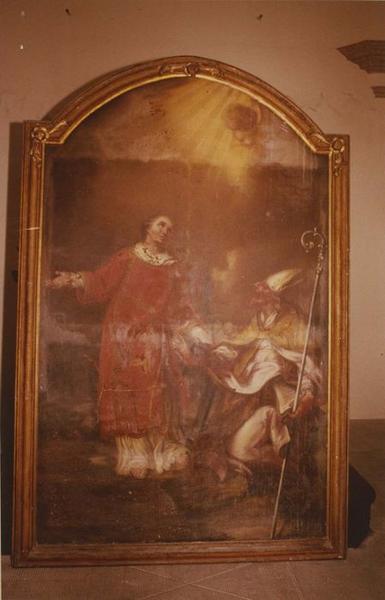 tableau : saint Laurent et un évêque, vue générale - © Ministère de la Culture (France), Médiathèque du patrimoine et de la photographie (objets mobiliers), tous droits réservés