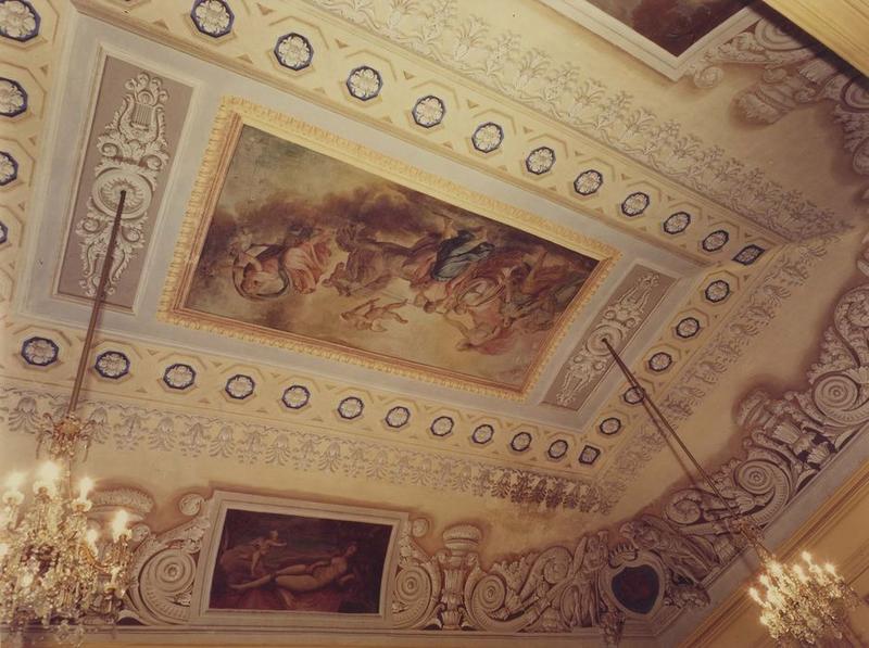 plafond, revêtement intérieur (décor du grand salon), vue partielle