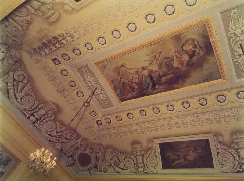 plafond, revêtement intérieur (décor du grand salon), vue partielle