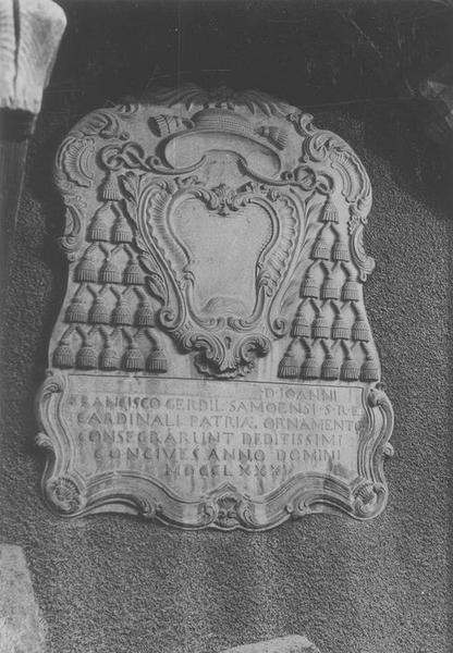 Plaque commémorative en l'honneur du cardinal François Gerdil