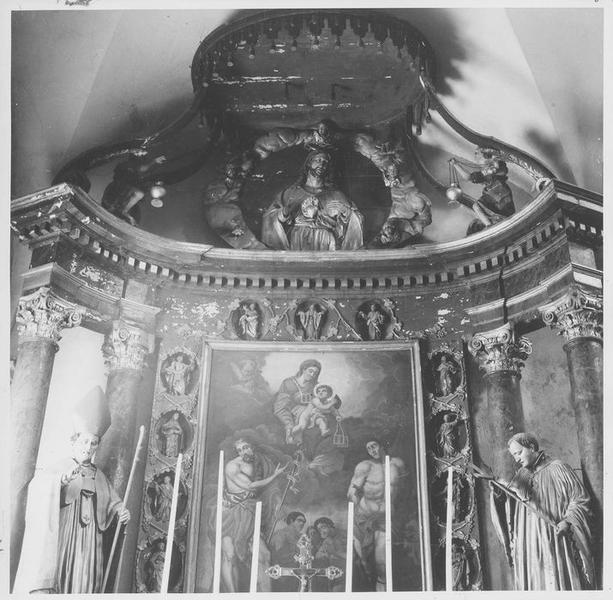 retable de l'autel du Sacré-Coeur, vue partielle