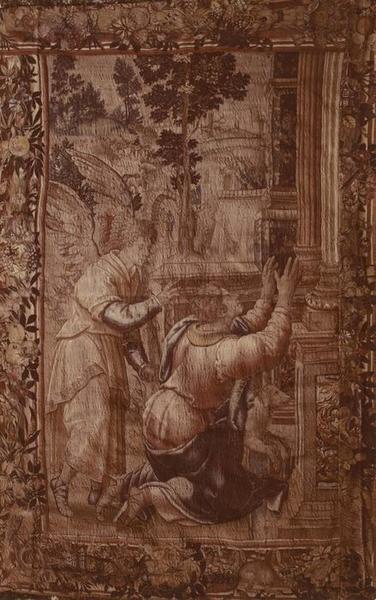 pièce murale : histoire de Tobie, scène : la prière, vue générale