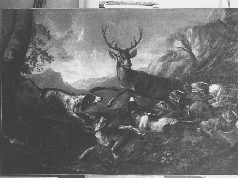 tableau : scène de chasse, vue générale - © Ministère de la Culture (France), Médiathèque du patrimoine et de la photographie (objets mobiliers), tous droits réservés