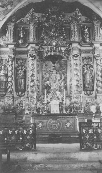 autel, tabernacle, retable du maître-autel, vue générale