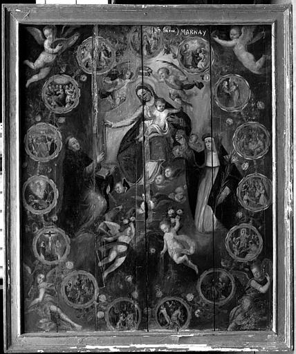 Le Rosaire, panneau peint