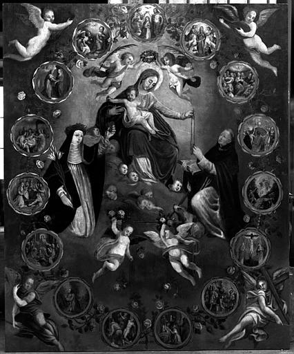 Le Rosaire, panneau peint