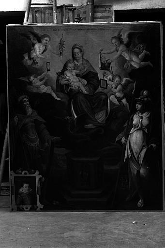 Le triomphe de la Vierge, peinture sur toile