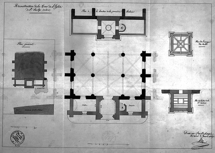 Reconstruction de la tour : Plans