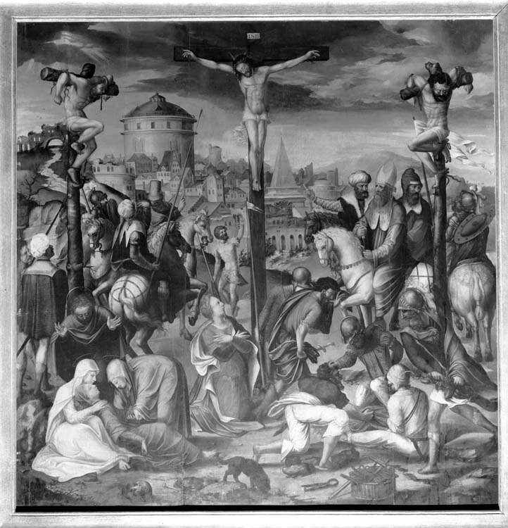 Le Calvaire, peinture sur toile de la chapelle Saint-Vincent-de-Paul