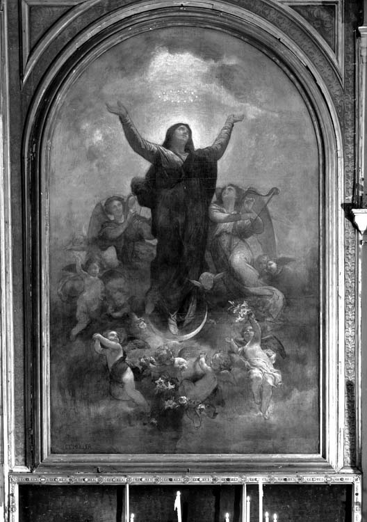 L'Annonciation, peinture sur toile de la chapelle de la Vierge, transept de droite