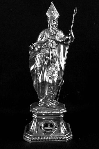 Statuette en argent de saint Martin, face