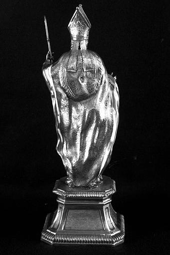 Statuette en argent de saint Martin, dos