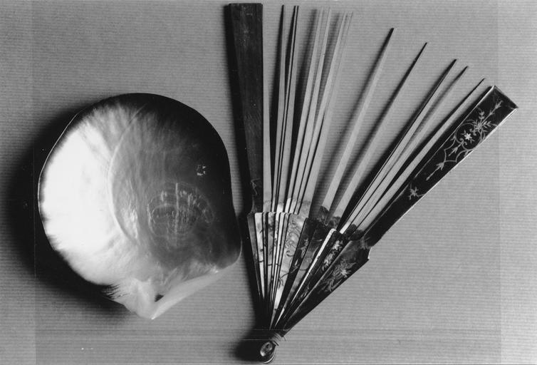valve de coquille à nacre noire et monture en nacre noire - © Ministère de la Culture (France), Médiathèque du patrimoine et de la photographie (objets mobiliers), tous droits réservés