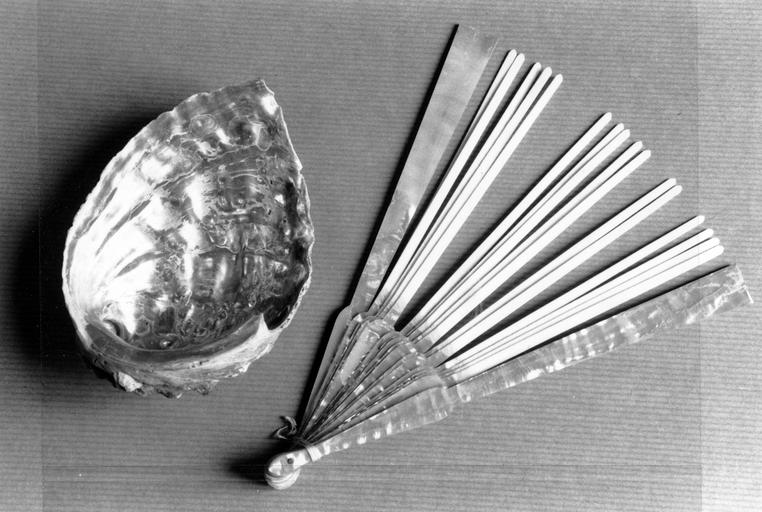 matière première : valve de coquille à nacre d'Orient et monture - © Ministère de la Culture (France), Médiathèque du patrimoine et de la photographie (objets mobiliers), tous droits réservés