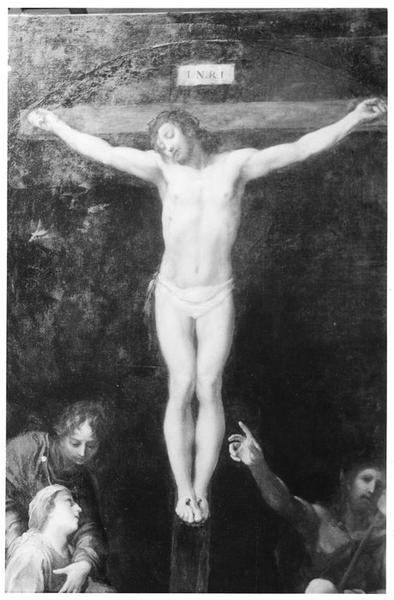 tableau : Christ en croix, vue partielle