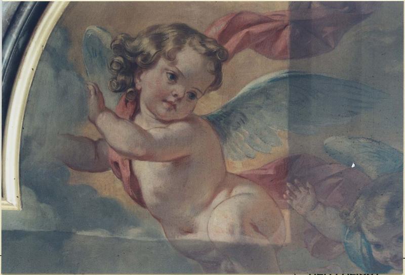 tableau : sainte Clothilde enlevée au ciel, détail