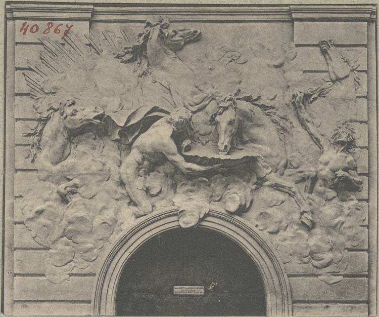 bas-relief : Les Chevaux du soleil à l'abreuvoir