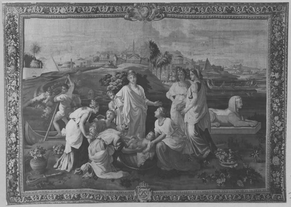 Tenture de l'Histoire de Moïse (6 pièces murales)