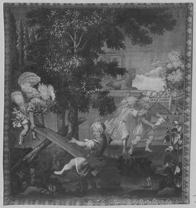 pièce murale : La Mort d'Adonis (tenture des Jeux d'enfants) - © Ministère de la Culture (France), Médiathèque du patrimoine et de la photographie, diffusion GrandPalaisRmn Photo