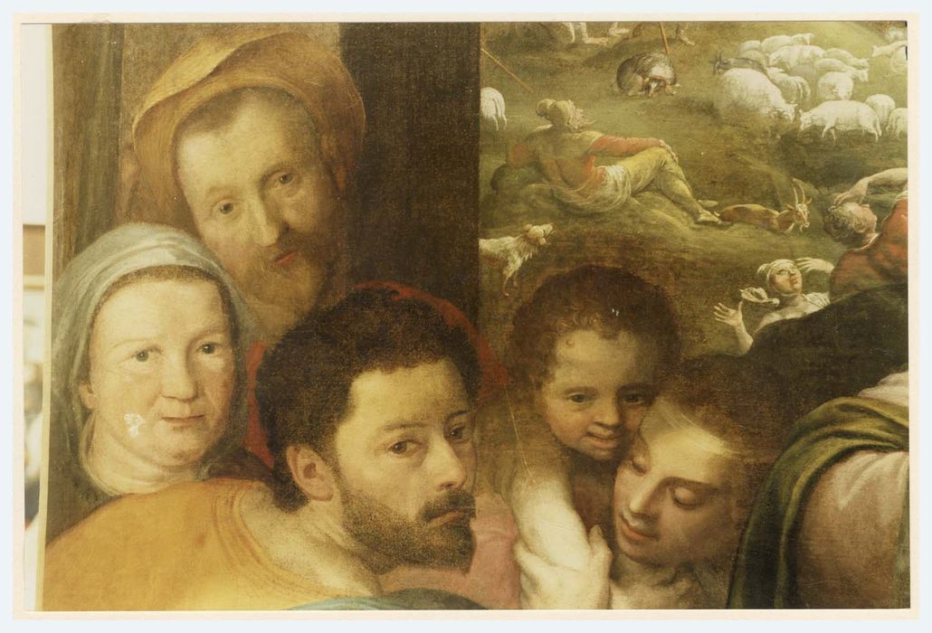 tableau : La Nativité, détail