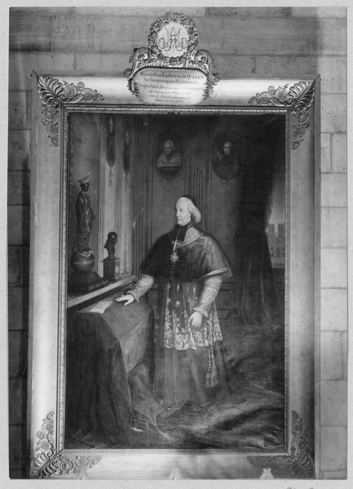 tableau : Portrait en pied de Monseigneur de Quelen