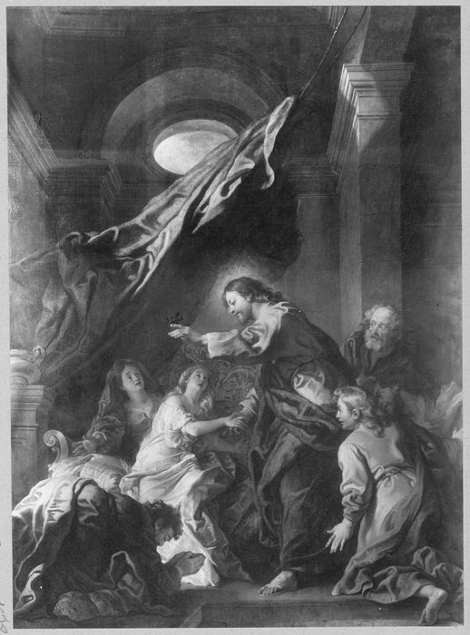 tableau : Jésus ressuscitant la fille de Jaïr