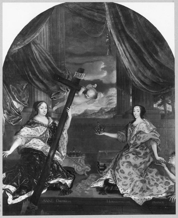 tableau : Anne d'Autriche et Henriette de France