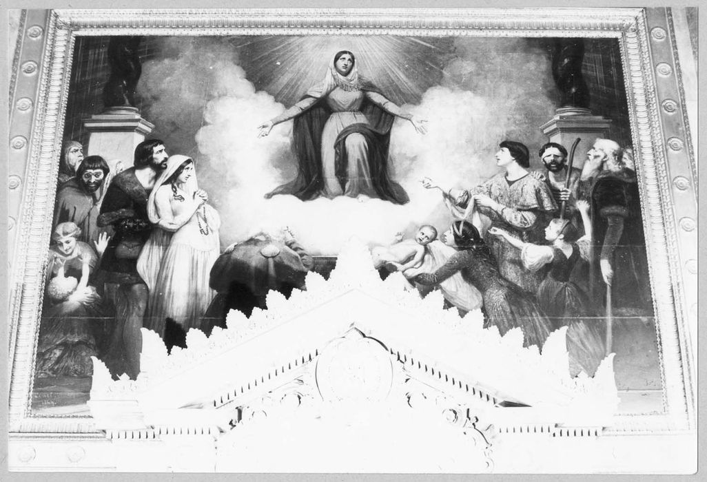 peinture monumentale de la chapelle de la Vierge : Notre-Dame-de-Bon-Secours