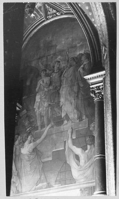 peintures monumentales de la chapelle Saint-Eustache, vue partielle