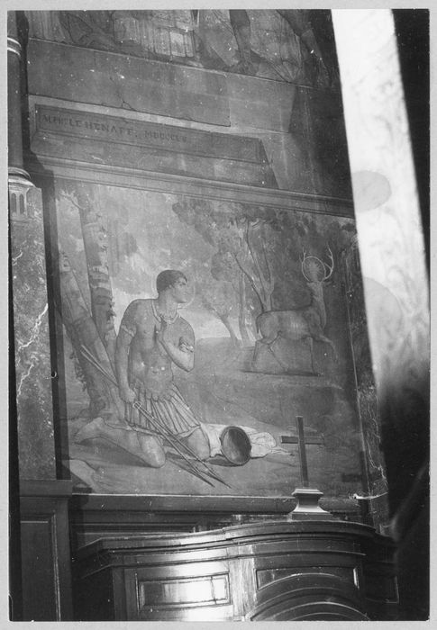 peintures monumentales de la chapelle Saint-Eustache, vue partielle