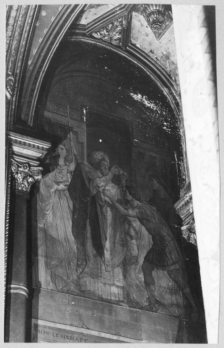 peintures monumentales de la chapelle Saint-Eustache, vue partielle