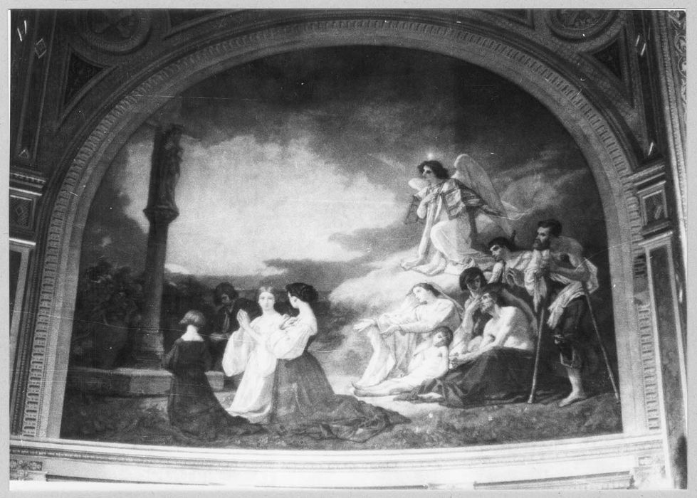 peintures monumentales de la chapelle de la Vierge, vue partielle