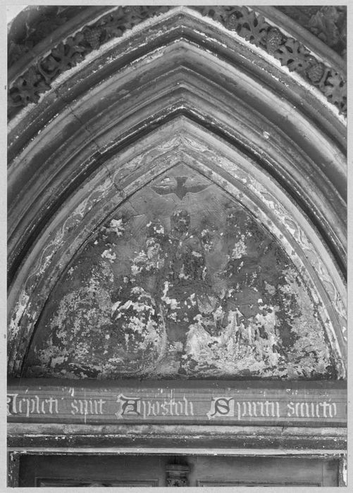 peinture monumentale du porche : Jésus dans le Temple