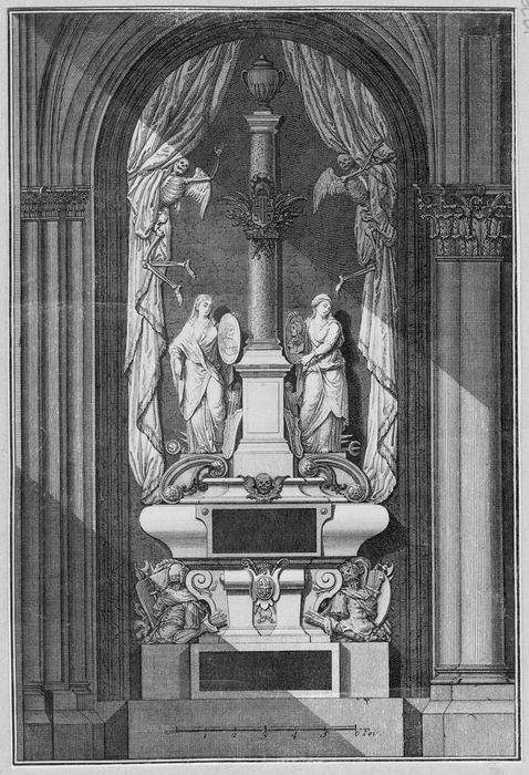 monument funéraire d'Olivier et de Louis Castellan : La Fidélité, La Piété (disposition original)