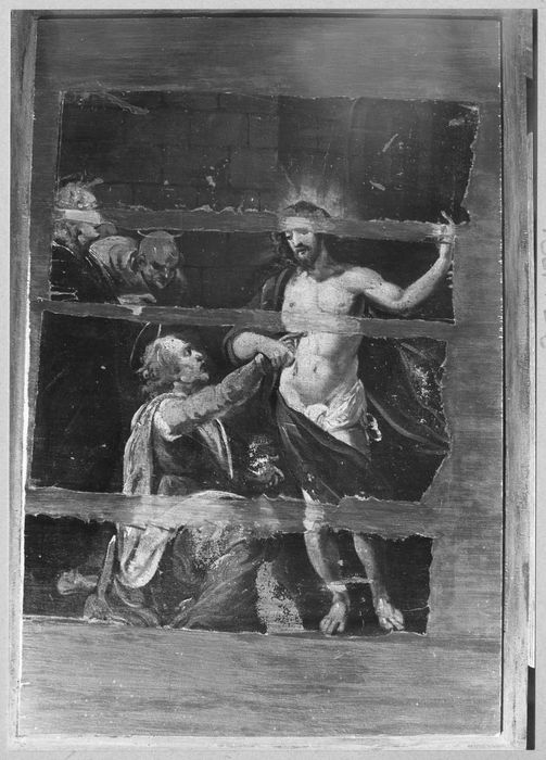 décor de la chapelle Scarron, détail : Incrédulité de saint Thomas