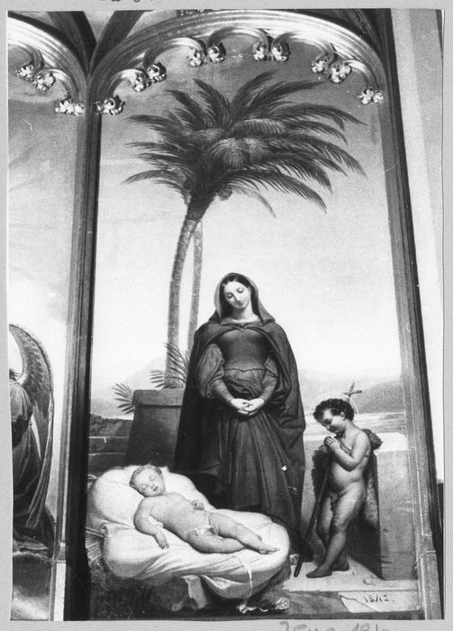 peinture monumentale de la chapelle de la Vierge : La Sainte Famille