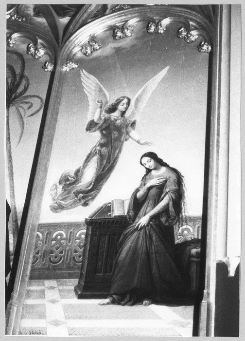 peinture monumentale de la chapelle de la Vierge : L'Annonciation