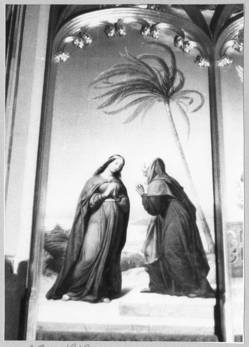 peinture monumentale de la chapelle de la Vierge : La Visitation