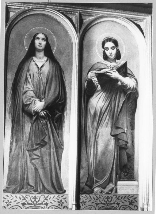 peinture monumentale de la chapelle de la Vierge : La Résignation, La Force