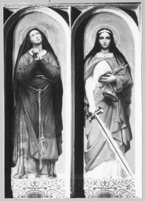 peinture monumentale de la chapelle de la Vierge : Le Repentir, La Justice