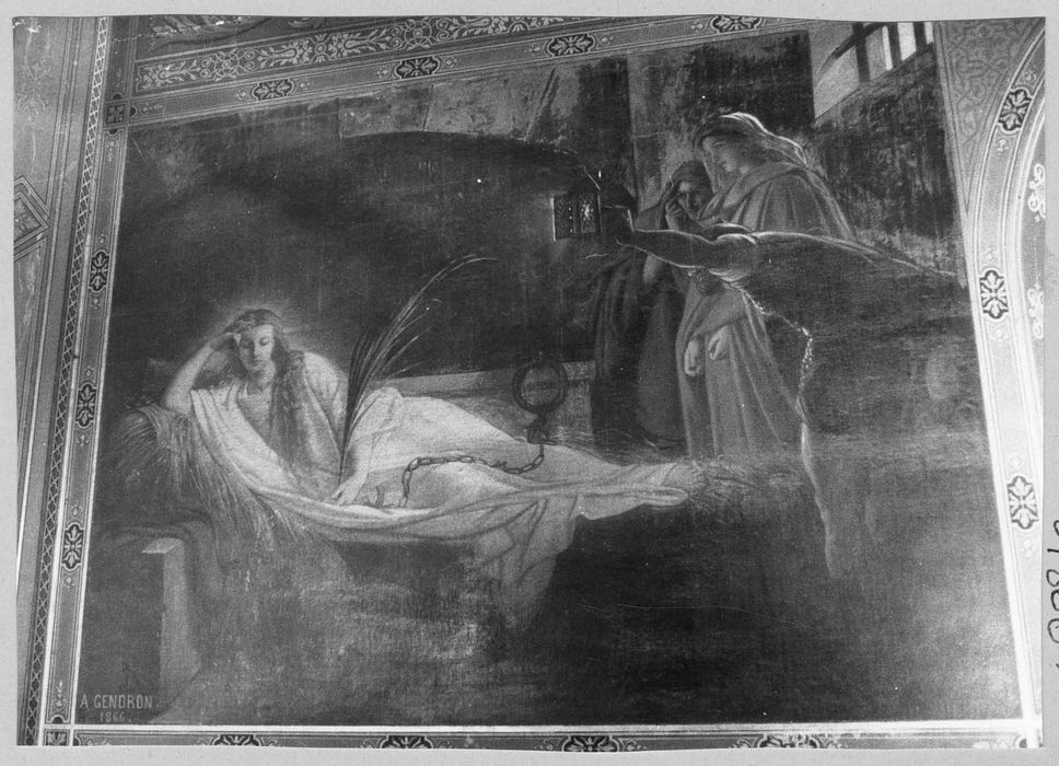 Tableau : Sainte Catherine en prison