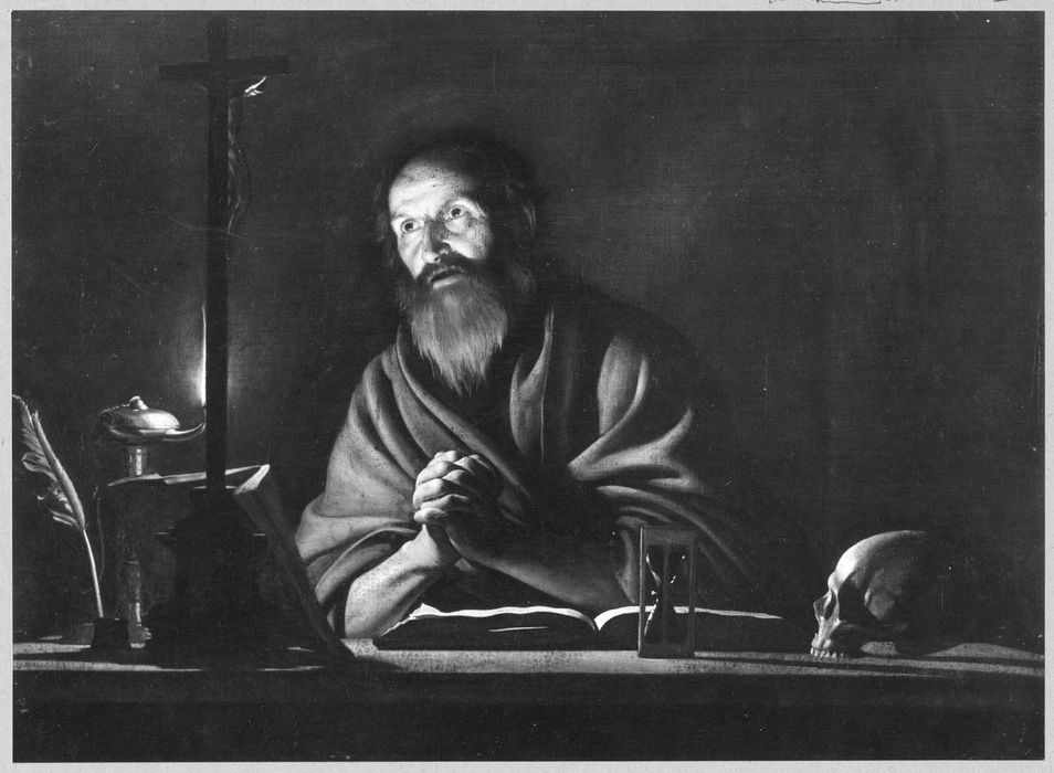 tableau : Saint Jérôme en prières