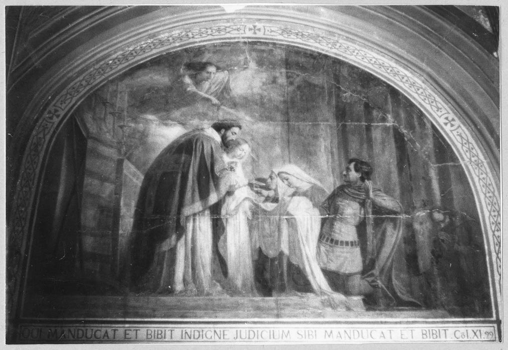 peinture monumentale de la chapelle du Sacré-Coeur : Profanation de l’eucharistie