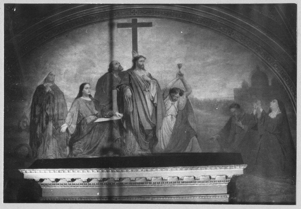 peinture monumentale de la chapelle du Sacré-Coeur : Glorification de la croix