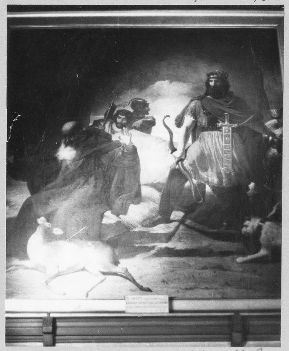 Tableau : Saint Gilles découvert dans sa retraite par le roi des Goths