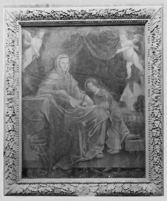2 tableaux : L'Education de la Vierge, Le Christ enfant entre la Vierge et saint Joseph