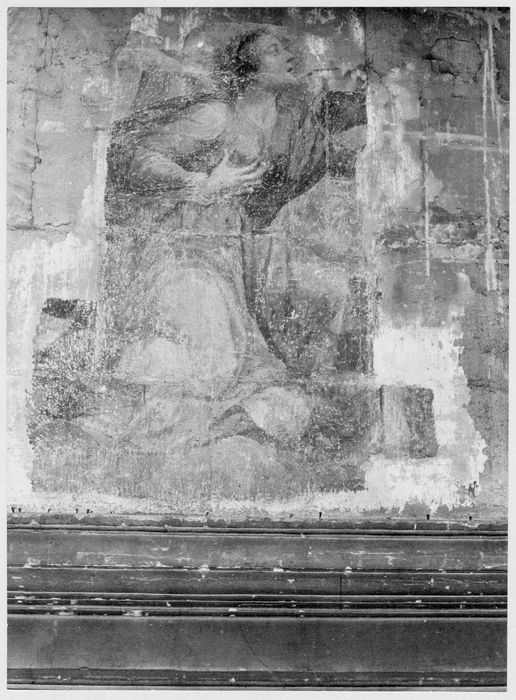 peintures monumentales de la chapelle de la Vierge, vue partielle
