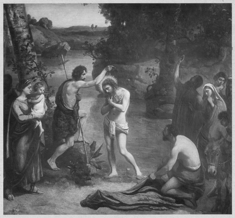 tableau : Baptême du Christ, vue partielle