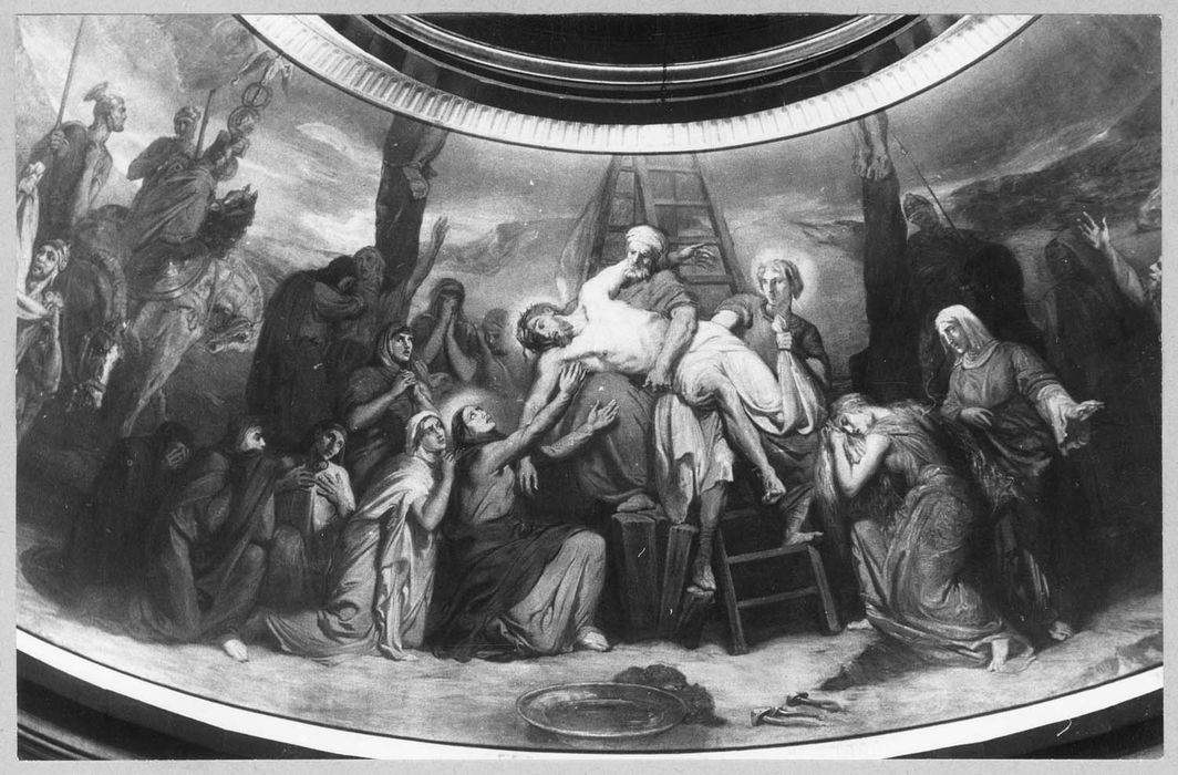 peinture monumentale du choeur : La Descente de croix